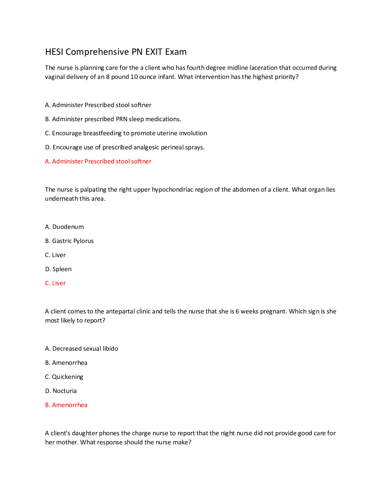 Preview image for HESI PN EXIT EXAM COMPREHENSIVE-Verified solution